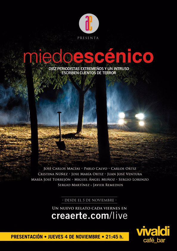 PRESENTACIÓN MIEDO ESCENICO • JUEVES, 4 de noviembre – 21:45 h – Cafe Bar Vivaldi Cosecha propia